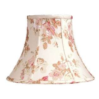   Stowe 14 in. Wide Floral Lamp Shade, White, Pink, Beige, Cotton, B8573