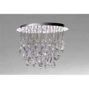 Mirabelle Collection 6 Light 45 Chrome Flush Mount with Clear Glass 