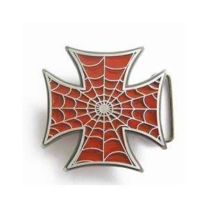  Spiderweb Iron Cross Belt Buckle