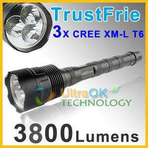 TrustFire CREE 3800lms 5Mode 3*T6 LED Flashlight Torch  