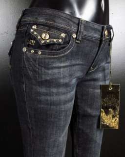 NWT Womens LA IDOL Skinny Jeans GOLD CRYSTAL WINGS! 574NR  