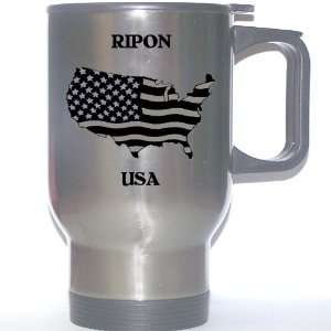  US Flag   Ripon, California (CA) Stainless Steel Mug 