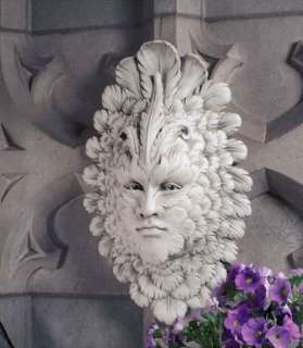Venetian Carnivale Classic Italian Masked Greenman Wall Sculpture 