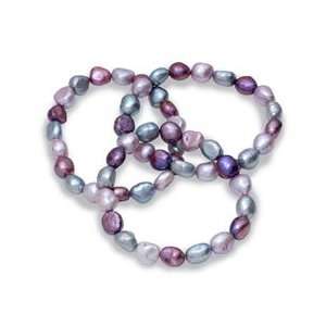 Gordons Jewelers Multi Colored Baroque Cultured Freshwater Pearl 