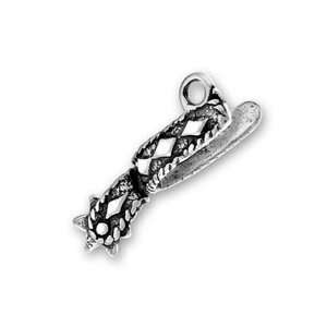  Sterling Silver Charm Pendant Spur Cowboy Boot Jewelry