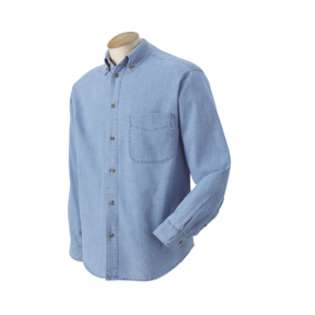 Harvard Square Mens Long Sleeve Classic Button Down Denim Shirt HS150 