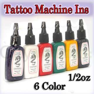 New Tattoo Supply Ink Pigment 6 Color 1/2 oz 15ml Ship From USA  