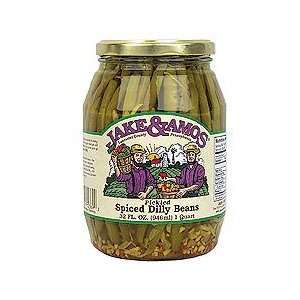 Jake & Amos Pickled Spiced Dilly Beans: Grocery & Gourmet Food