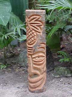 Hand Carved Wooden TIKI STATUE #107 Hawaiian/Polynesian  