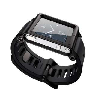 New Black Aluminum bracelet watch band Wrist band for iPod nano 6 