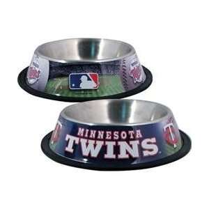    Minnesota Twins Stainless Steel Dog Bowl: Sports & Outdoors