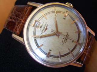 14K/SS 1950S LONGINES CONQUEST DATE @ 12 AUTO CAL 291  