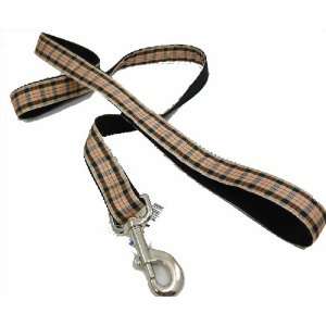 Diva Dog Grrberry Plaid Pattern Designer Ribbon Leash Matches Collar 5 