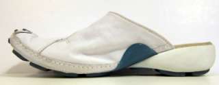 Privo by Clarks White Leather Velcro Mule Size 10M  