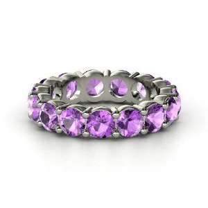  Band of Brilliance, Palladium Ring with Amethyst Jewelry