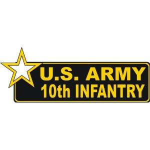  United States Army 10th Infantry Bumper Sticker Decal 9 