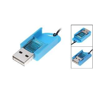   Gino Blue USB 2.0 TF T Flash Micro SD Memory Card Reader Electronics