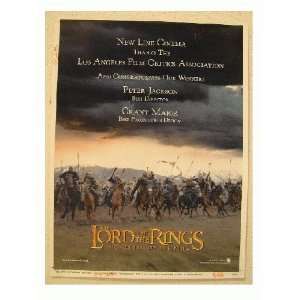   Lord of The Rings Artist Ad Proof LOTR Battle Scene 