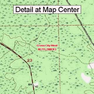USGS Topographic Quadrangle Map   Cross City West, Florida (Folded 