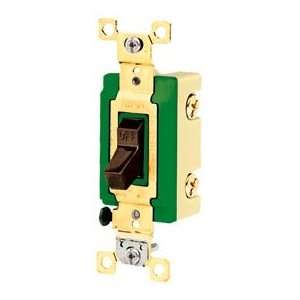   Toggle Switch, 30a, 120/277v Ac, Double Pole, Brown
