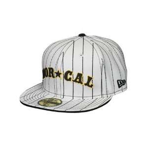 Nor Cal   Fitted Hat   Nautical   Pinstripe White /Black  