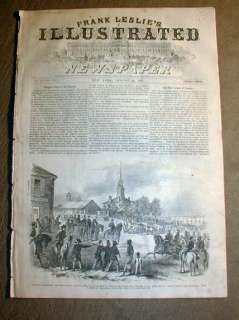 1862 illustr Civil War newspaper PARIS Kentucky raided by Confed GEN 