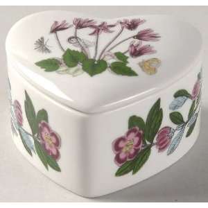   Heart Box Shape with Lid, Fine China Dinnerware: Kitchen & Dining
