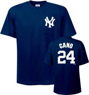   Cano Majestic Name and Number Navy New York Yankees T Shirt  