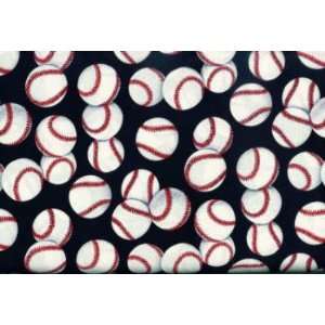   Baseballs on Black By Alexander Henry Fabrics: Arts, Crafts & Sewing
