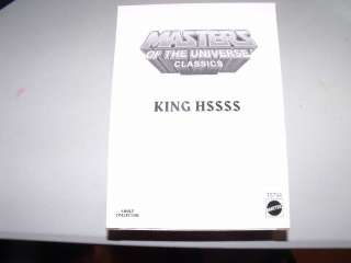 HTF SOLD OUT MATTEL MASTERS OF THE UNIVERSE CLASSICS KING HSSSS 