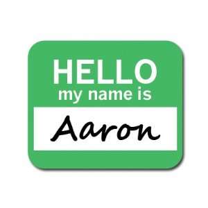  Aaron Hello My Name Is Mousepad Mouse Pad