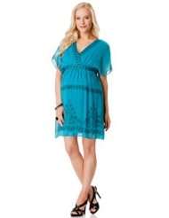 Pea in the Pod Max and Cleo Elbow Sleeve Faux Wrap Maternity Dress