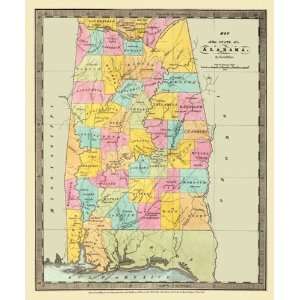  STATE OF ALABAMA (AL) BY DAVID H. BURR 1835 MAP: Home 