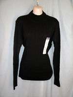Laura Scott size M black crewneck sweater nwt $36  