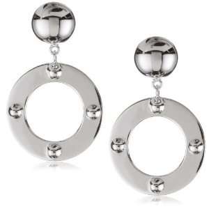   Jewelry Industrial Glam Circle Ball Sterling Silver Earrings Jewelry
