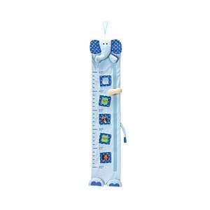  Fabric Blue Elephant Growth Chart   Personalizable With 5 