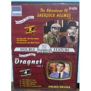   double feature sherlock holmes & 4 episodes dragnet 