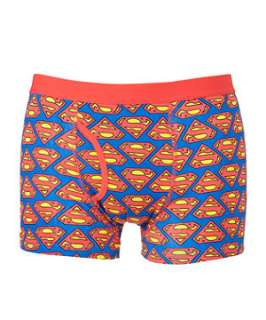 Blue Pattern (Blue) Superman Boxer Shorts  241472849  New Look