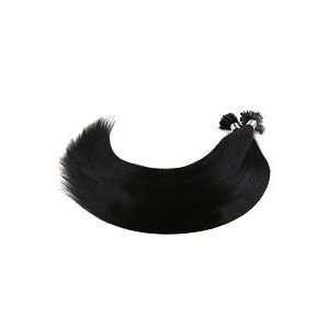 Real Indian U Fusion Remy Hair Extensions Silky Straight Natural Black 