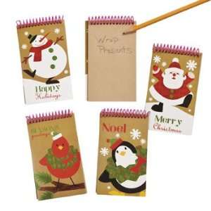  Holiday Kraft Paper Spiral Notebooks   Kids Stationery 