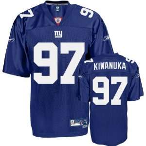 Mathias Kiwanuka Blue Reebok NFL Premier New York Giants Jersey 