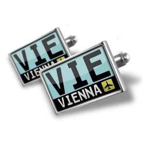 Cufflinks Airport code VIE / Vienna country: Austria   Hand Made 