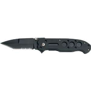 Best Quality Black Serrated Linerlock Knife By Maxam® Liner Lock 