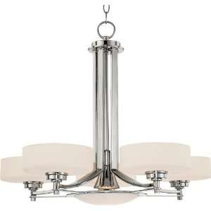  Possini Euro Opal Etched Glass 5+1 Light Chandelier: Home 