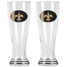   New Orleans Saints 16oz Pilsner Glass   Set of 2   