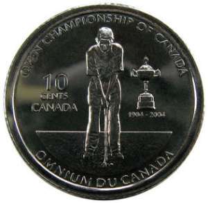 2004 P Dime 10 Ten Cent Canada/Canadian Golf BU UNC  