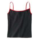 Bella Ladies 6.5 oz. Cotton Spandex Contrast Camisole   BLACK RED   M