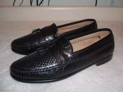 Vito Papolo Leather Weaved Dress Moccasn Loafers Mens Used Shoes Italy 