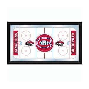 NHL Montreal Canadiens Framed Hockey Rink Mirror:  Sports 