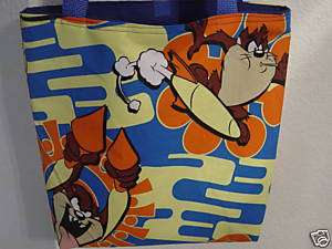 Looney Tunes Taz Tasmanian Devil fabric bag/tote/purse  